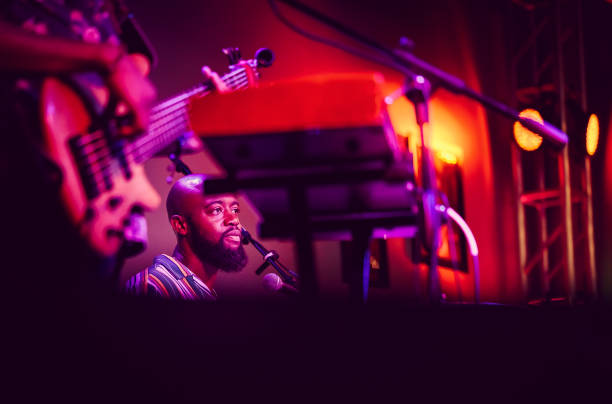 istock Drummer musician performing on stage 1495356628