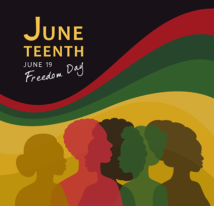 Juneteenth Celebration. African-American People. June 19 Holiday.