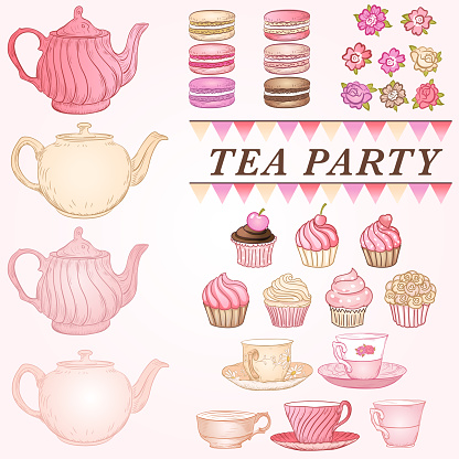 Tea Party Invitation Elements