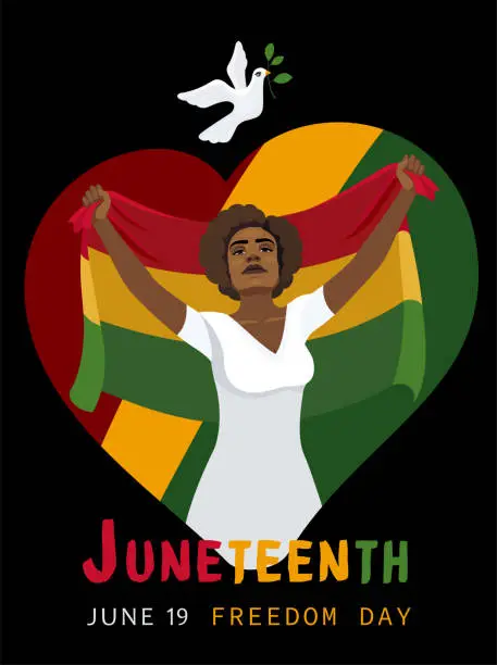 Vector illustration of Juneteenth Concept. Juneteenth Celebration. Juneteenth Independence Day.