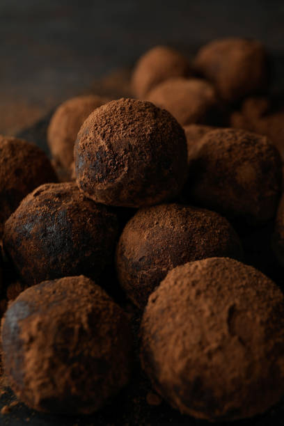 istock Concept of sweets with truffles, close up 1495363111