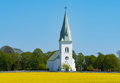 Sodra Akarps church is built 1888 and located in Vellinge, Sweden.