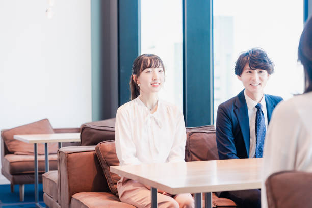 istock Businessperson chatting in a clean office 1495366578