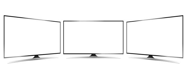 istock Modern TV set on isolated background. Vector realistic tv template. Modern TV monitor. Vector EPS 10 1495374421
