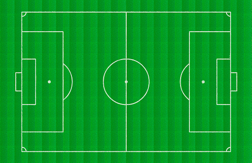 Football, pitch, ground, isolated.