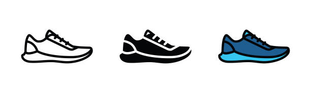 illustrations, cliparts, dessins animés et icônes de icône d’achat 2 - chaussures