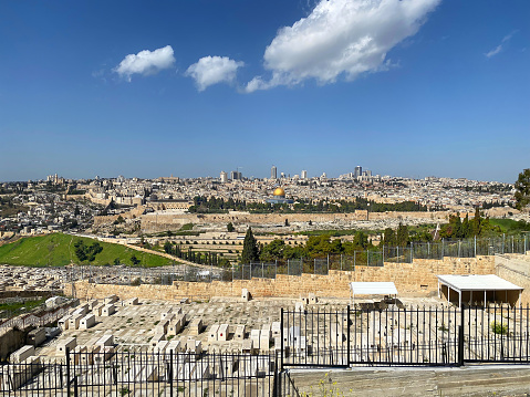 Mount of Olives looking at Jerusalem