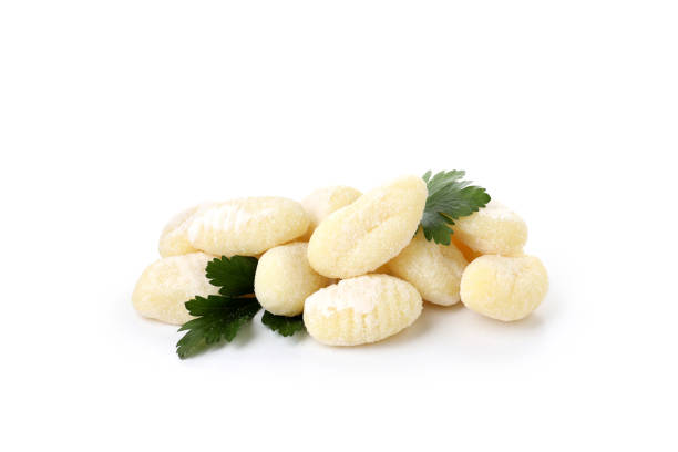 istock Raw potato gnocchi isolated on white background 1495389230