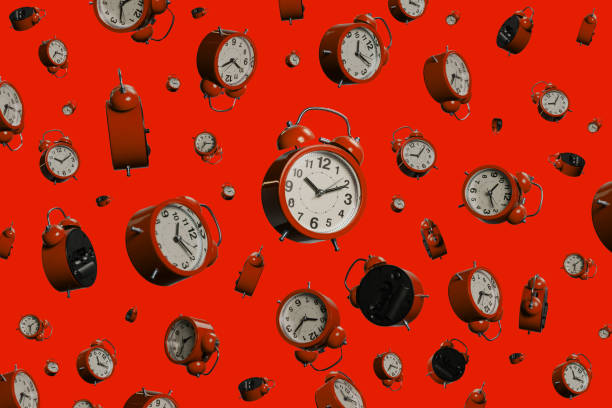 istock full frame shot of floating alarm clocks 1495393907