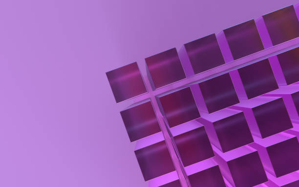 istock Abstract 3D illustration of a crystal glass cube 1495402156