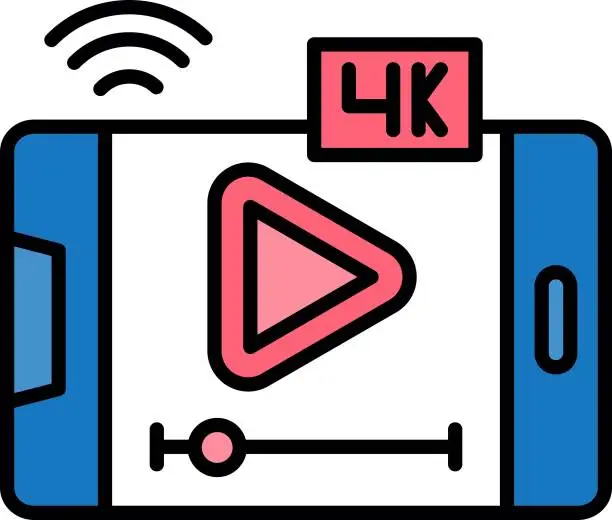 Vector illustration of Video Streaming Icon