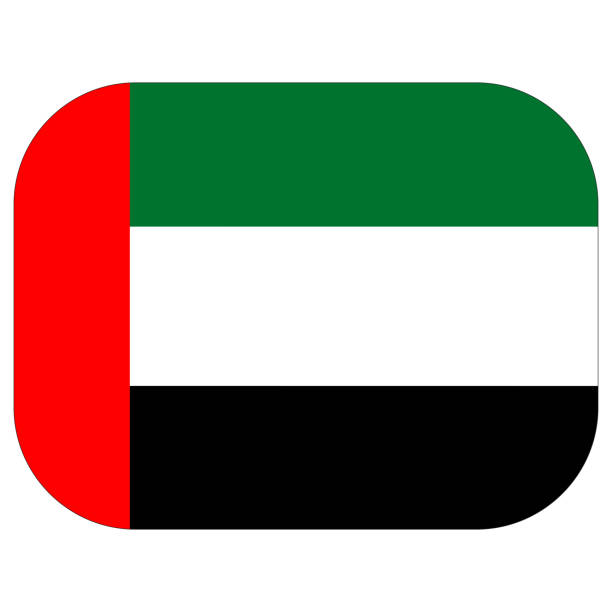 United Arab Emirates Flag in design shape United Arab Emirates Flag in design shape united arab emirates flag map stock illustrations