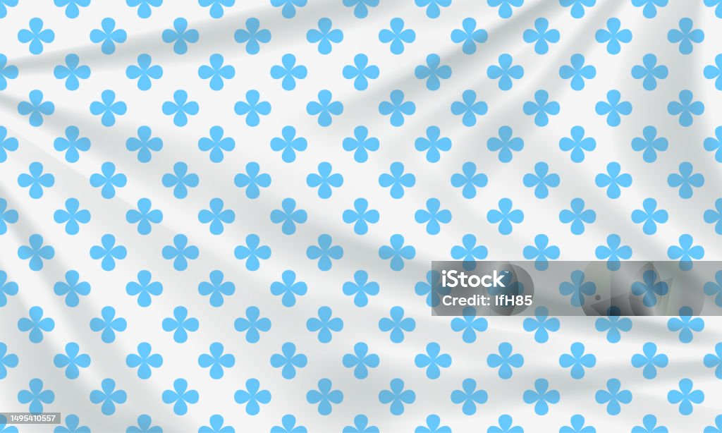 Vector Textile Blue Realistic White Blue Textile Stock Illustration - Download Image Now ...