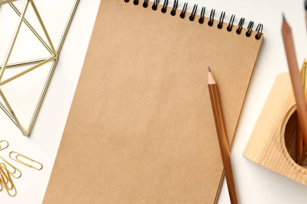 istock Concept of accessories for office or study, space for text 1495411086