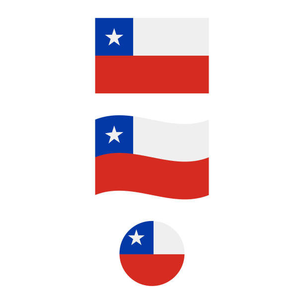 Flag of Chile Vector Design. Scalable to any size. Vector illustration file. flag of chile stock illustrations