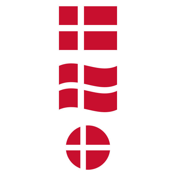 flagge von dänemark vector design. - danish flag stock-grafiken, -clipart, -cartoons und -symbole