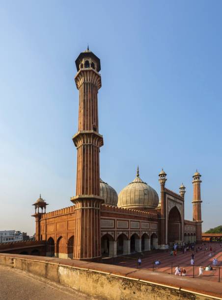 mosquée jama masjid dans le vieux delhi - friday mosque photos et images de collection