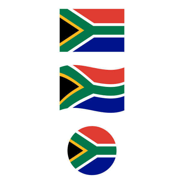 ilustraciones, imágenes clip art, dibujos animados e iconos de stock de bandera de sudáfrica vector design. - flag south african flag south africa national flag