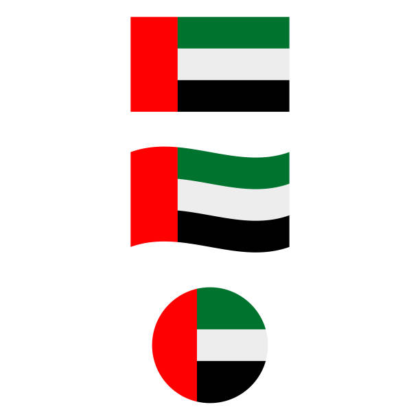 ilustraciones, imágenes clip art, dibujos animados e iconos de stock de bandera de emiratos árabes unidos vector design. - united arab emirates flag united arab emirates flag interface icons