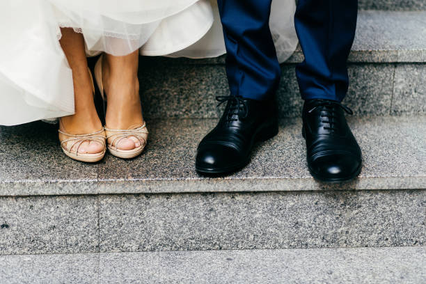 istock Newly married couple on stairs 1495416995