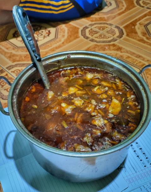 istock a traditional dish made from beef in black sauce called 