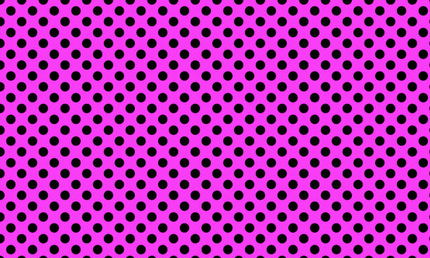 Halftone comic book background in retro pop art style - hot pink with black dots