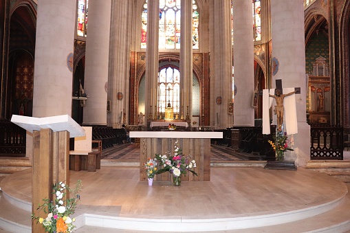Altar inside Oslo Cathedral, Oslo, Norway