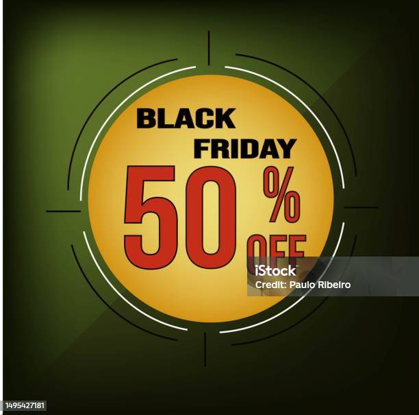 Black Friday 50 Stock Illustration Download Image Now Advertisement