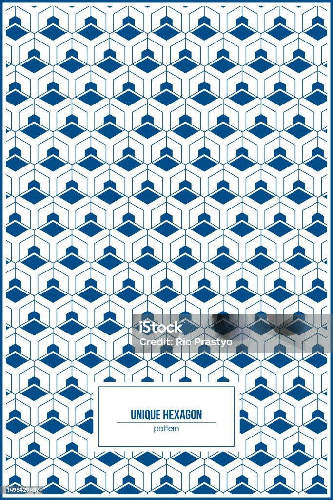 Unique Hexagonal Pattern Unique Blue Hexagon Pattern For Modern Background Stock Illustration ...
