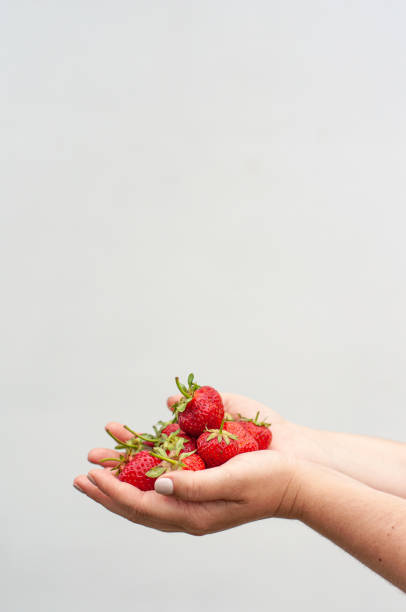istock sweet red strawberry in the hand 1495429774