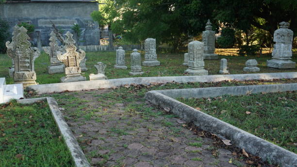 istock Ancient tombstones of aceh 1495432172