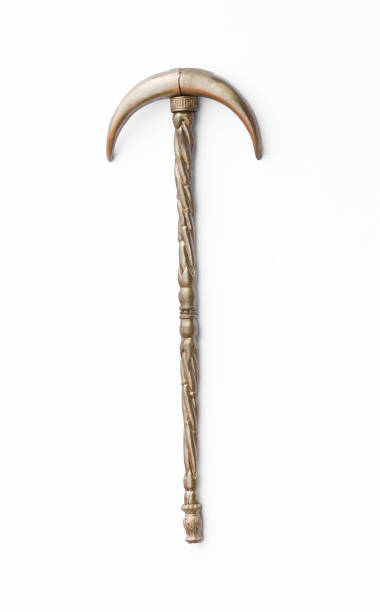 istock golden staff with horn isolated on white background 1495435827