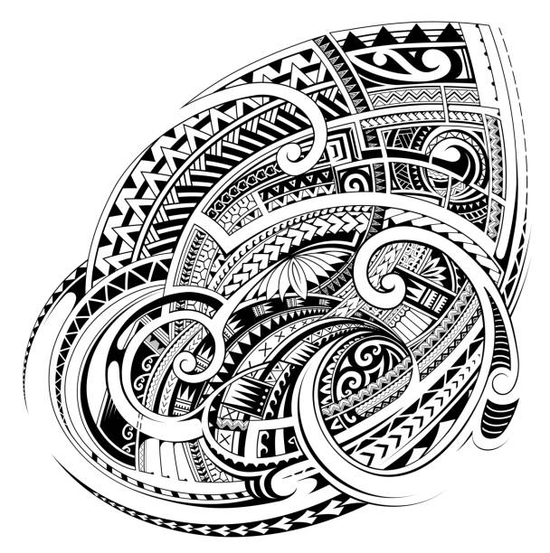 istock Polynesian style tribal design. For tattoo and prints 1495441970