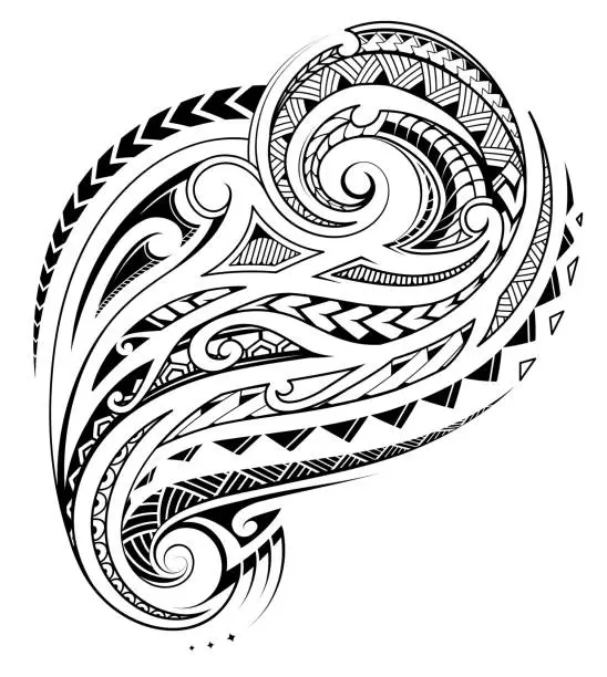 Vector illustration of Polynesian style tattoo
