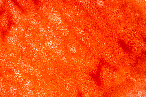 A tantalizing macro shot showcasing a juicy slice of watermelon with its vibrant red flesh, enticing and refreshing
