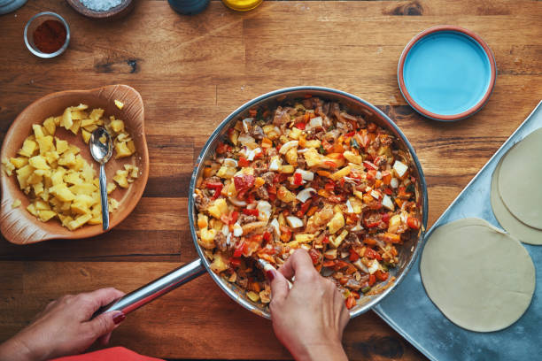 istock Preparing Argentinean Empanadas with Meat and Vegetables 1495447613