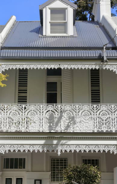 istock Victorian Filigree style terrace house facade with dormer window on Barcom Ave., Darlinghurst. Sydney-Australia-677 1495448948