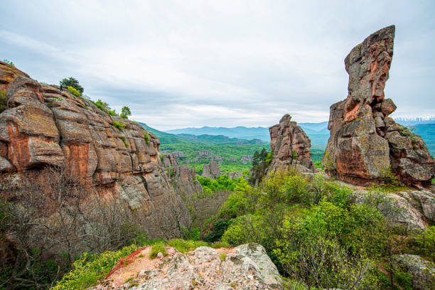 istock Belogradchik cliff rocks Bulgaria are great touristic attraction. 1495449483