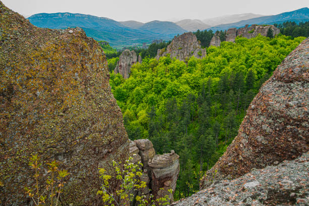 Belogradchik cliff rocks Bulgaria are great touristic attraction.