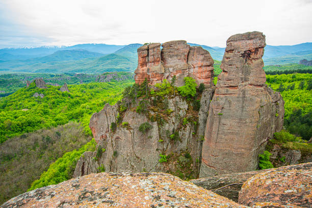 istock Belogradchik cliff rocks Bulgaria are great touristic attraction. 1495449619