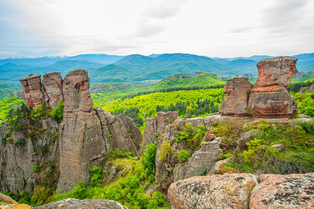 istock Belogradchik cliff rocks Bulgaria are great touristic attraction. 1495449625