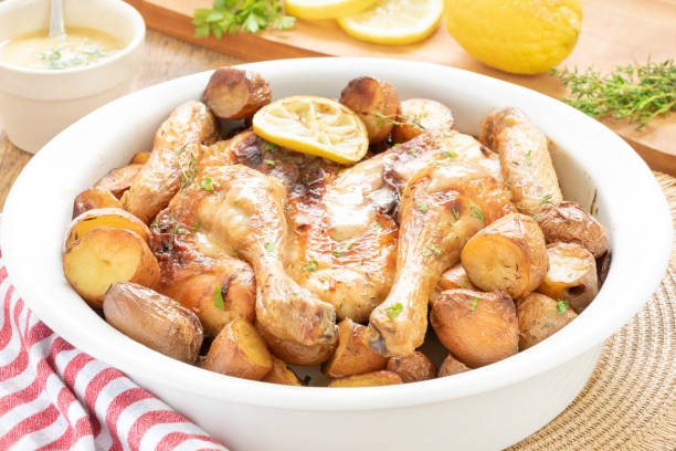 istock Spatchcock roast chicken with lemon gravy 1495465946