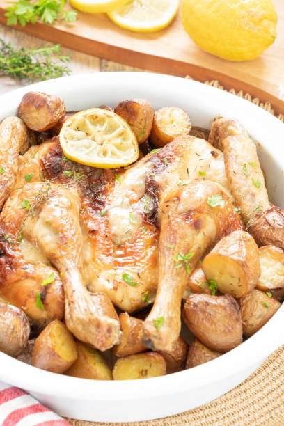 istock Spatchcock roast chicken with lemon gravy 1495465999