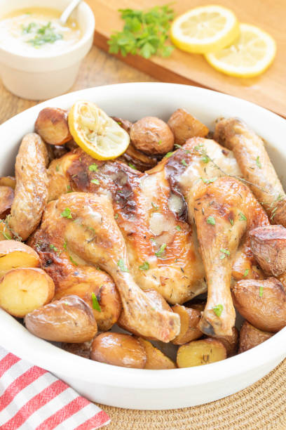 istock Spatchcock roast chicken with lemon gravy 1495467174