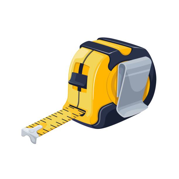 строительная рулетка - tape measure stock illustrations