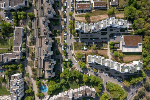 istock Residential buildings from directly above 1495482970