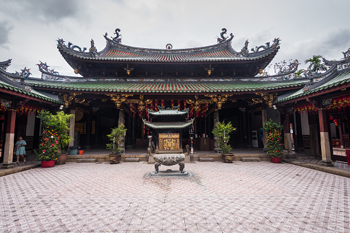 singapore. 15th april, 2023: Thian Hock Keng Temple is a traditional chinese building on the heart of chinatown, singapore