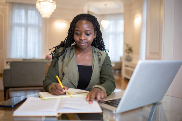 istock Young woman working from home 1495500755