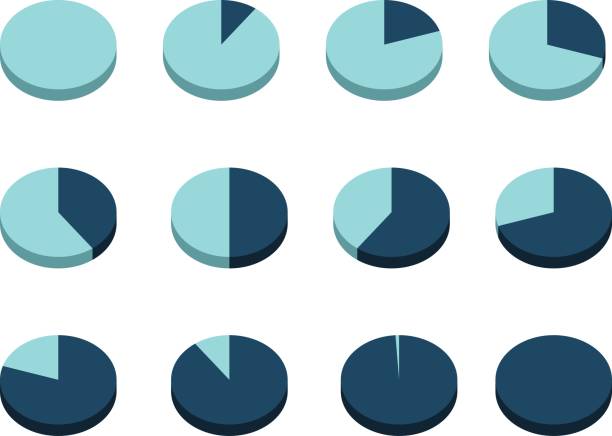 ilustraciones, imágenes clip art, dibujos animados e iconos de stock de conjunto de iconos de gráficos tridimensionales - diagram graph three dimensional shape chart