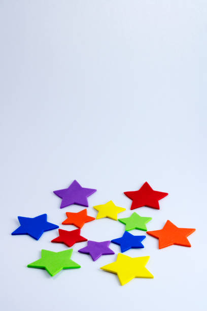 Stars night sky modern childhood 3D render background.